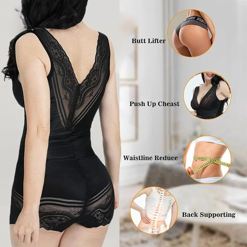 Luxe Full Body Sculpting Bodysuit: Seamless Waist & Tummy Control