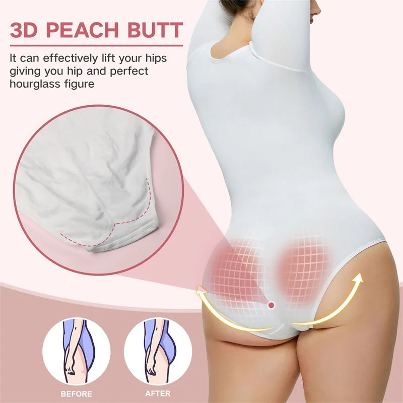 Luxe Snap Button Sculpting Bodysuit: Lift & Control