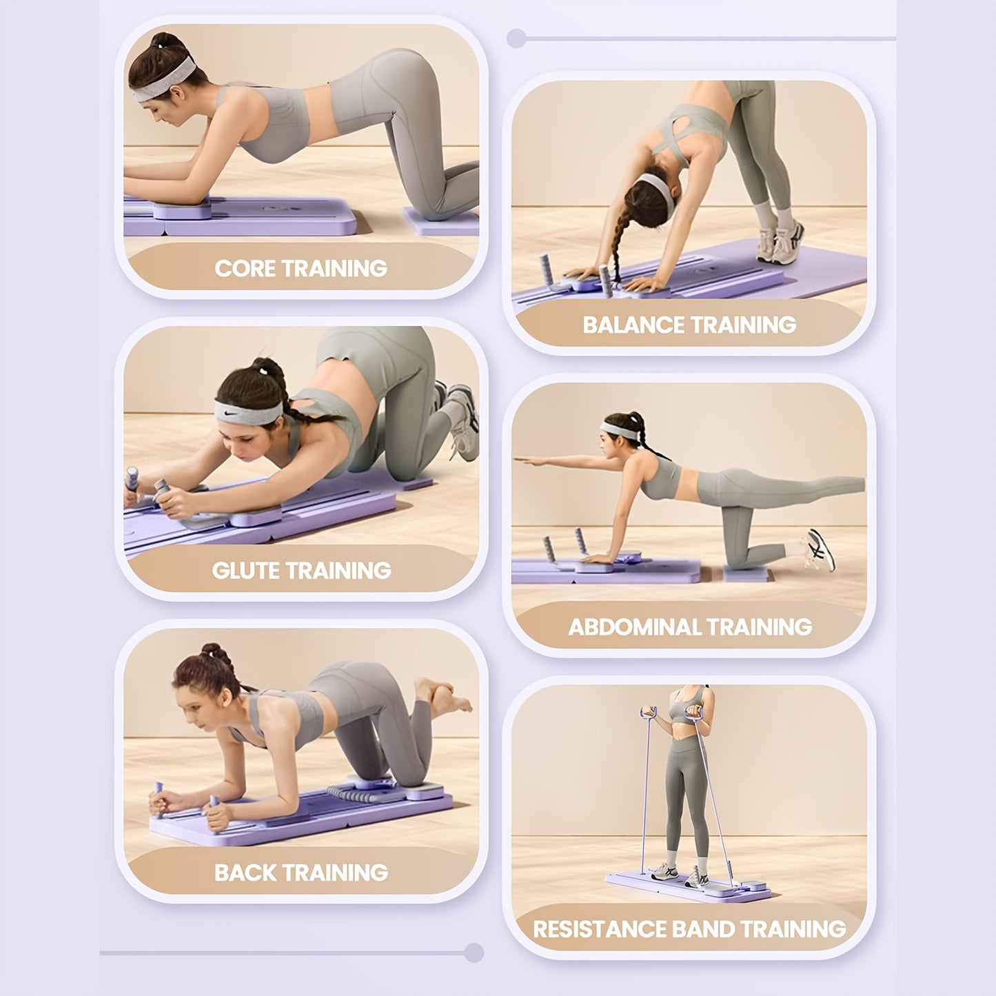 LuxeFit Adjustable Pilates & Ab Workout Board