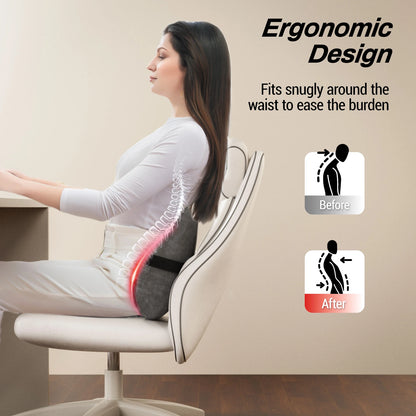 LuxeFit Heated Shiatsu Lumbar Support Pillow