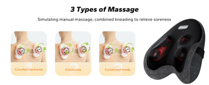 LuxeFit Heated Shiatsu Lumbar Support Pillow