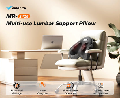 LuxeFit Heated Shiatsu Lumbar Support Pillow