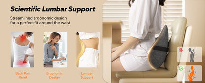 LuxeFit Heated Shiatsu Lumbar Support Pillow