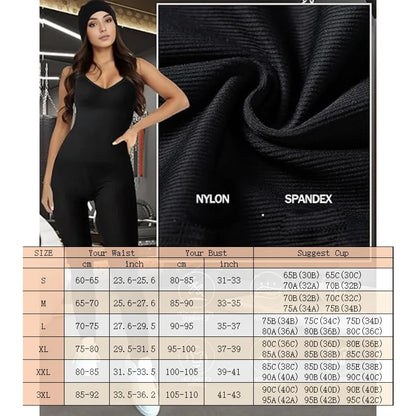 LuxeFit Seamless Ribbed Yoga Jumpsuit