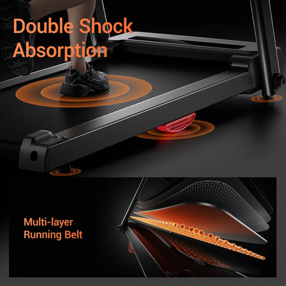 LuxeFit 3.0HP Foldable Home Treadmill