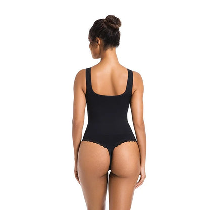 LuxeFit Lace Square Neck Tummy Control Bodysuit