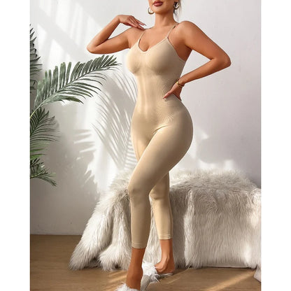 LuxeFit Seamless Ribbed Yoga Jumpsuit
